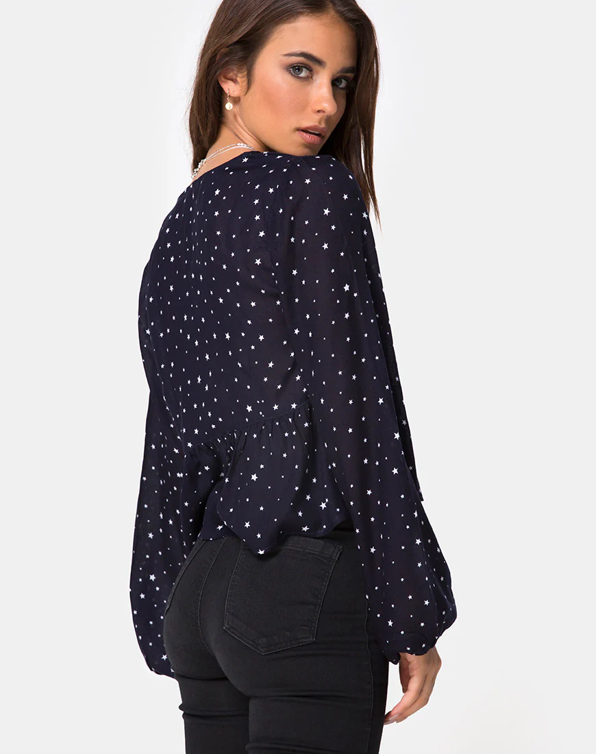 Mousye Top in Stars Struck Navy - Image 2