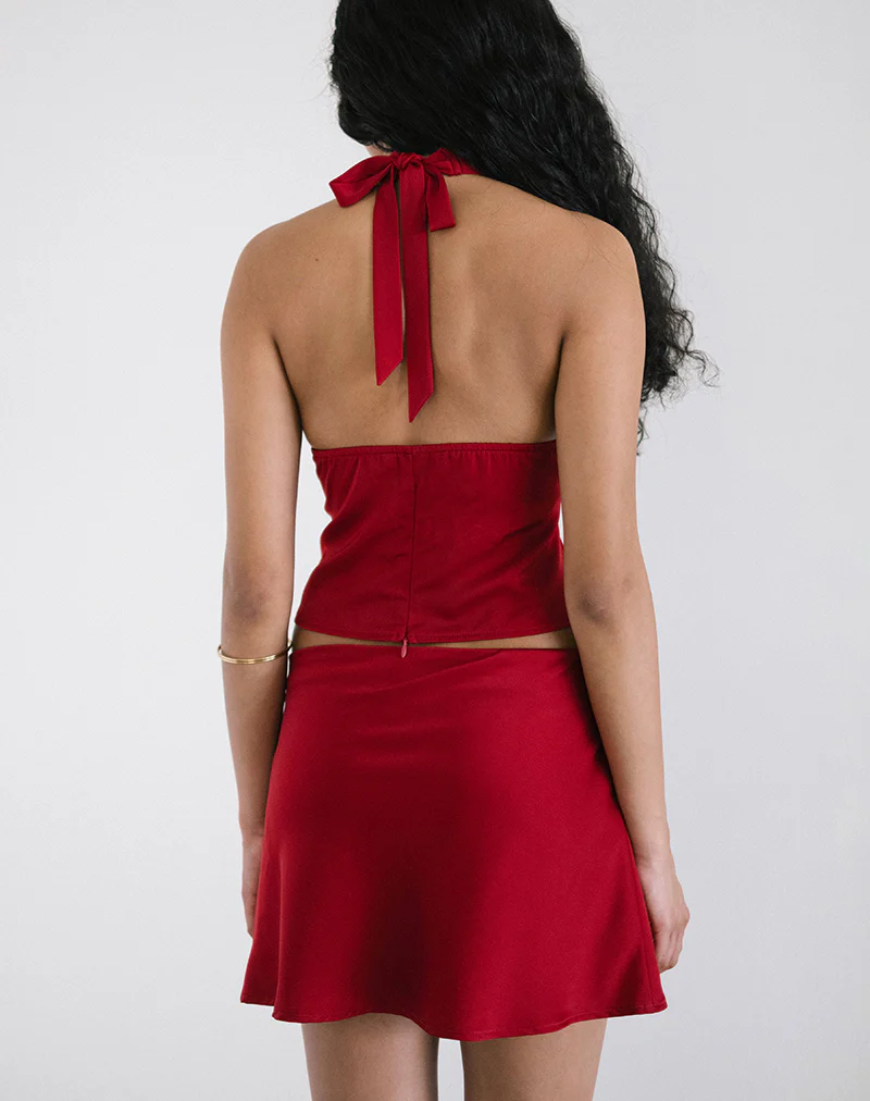 Mutsuki Top in Dark Red - Image 3