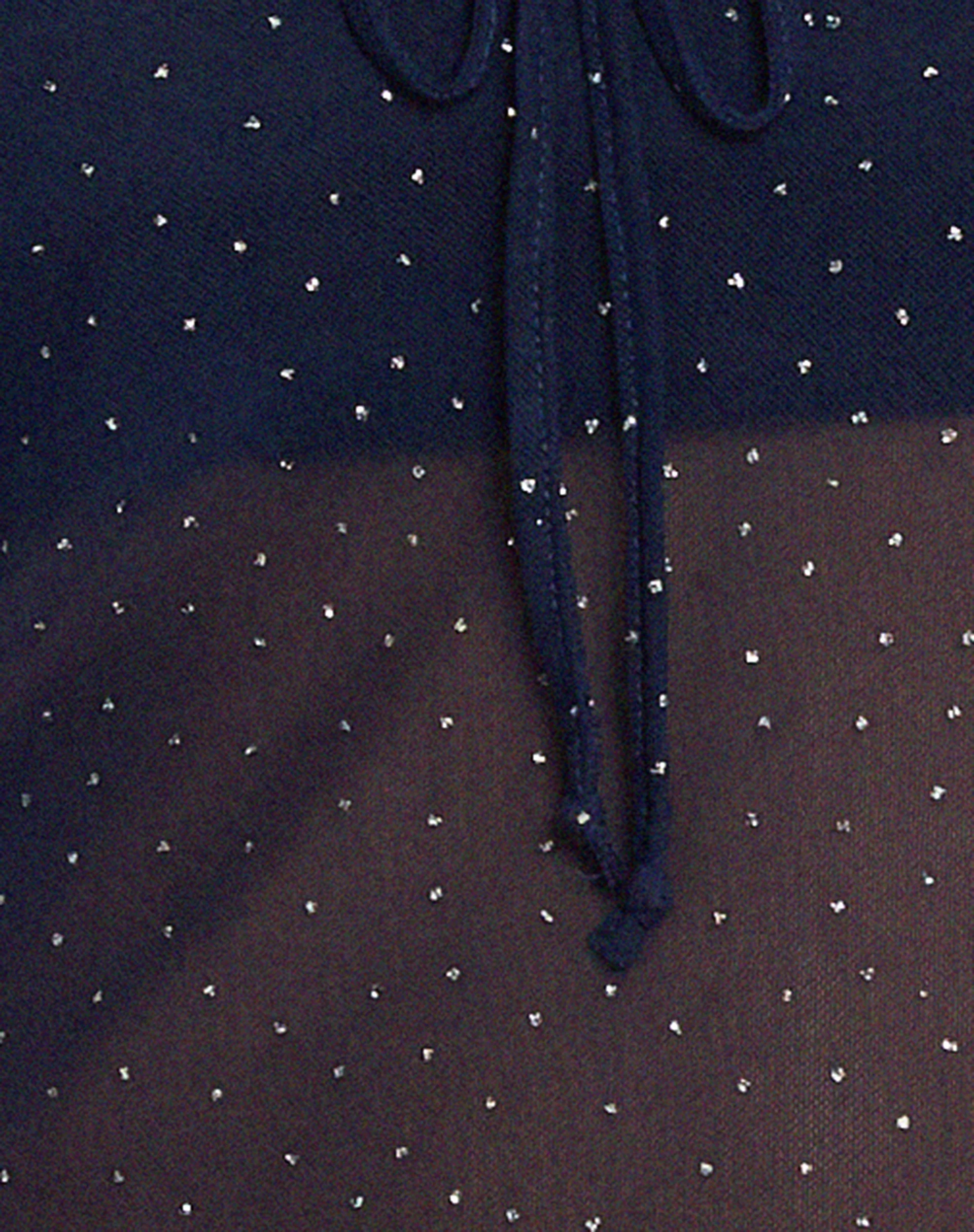 Nabil Bardot Crop Top in Mesh Navy - Image 8