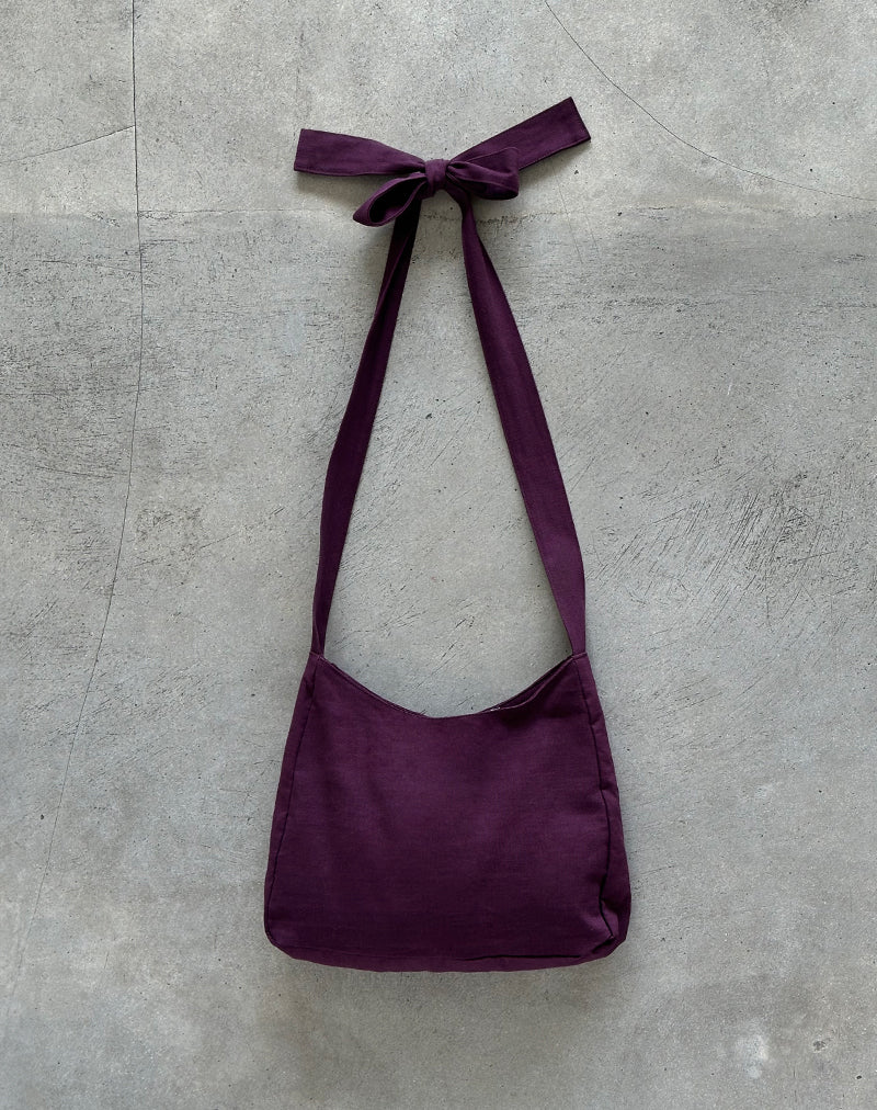 Nagisa Bow Handle Bag in Oxblood - Image 2