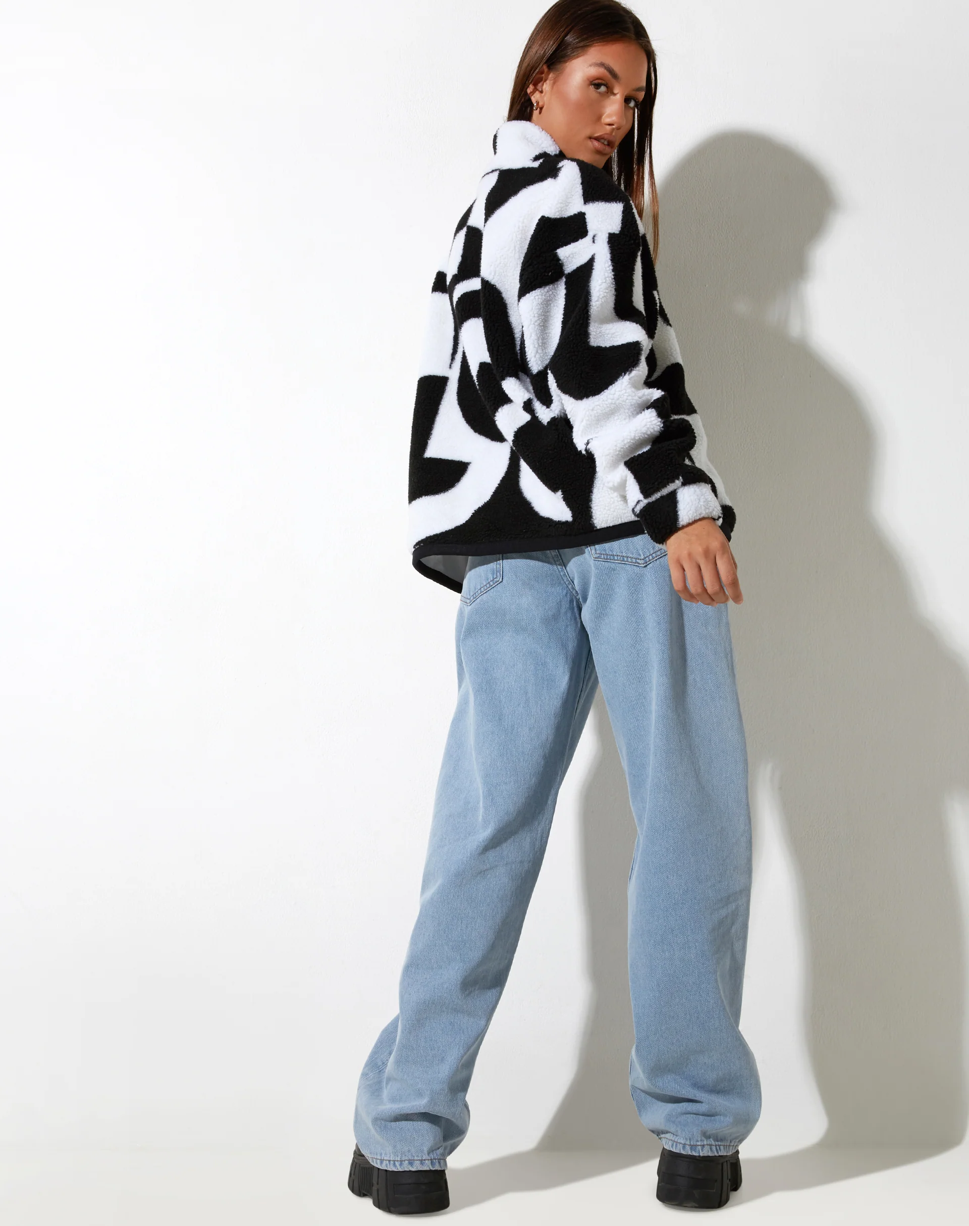 Naira Jacket in Geo Black and White - Image 6