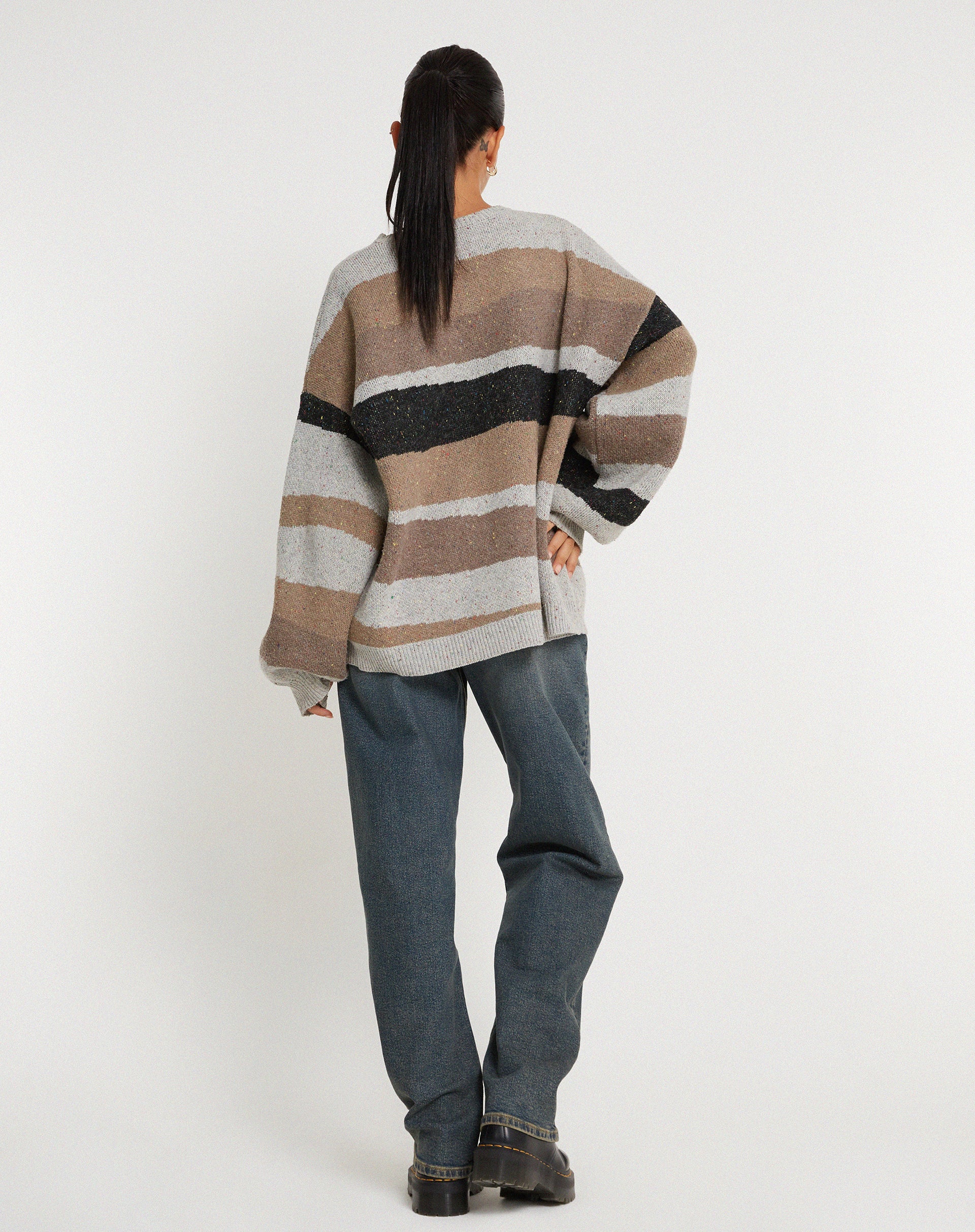 Namari Jumper in Abstract Grey and Tan - Image 7