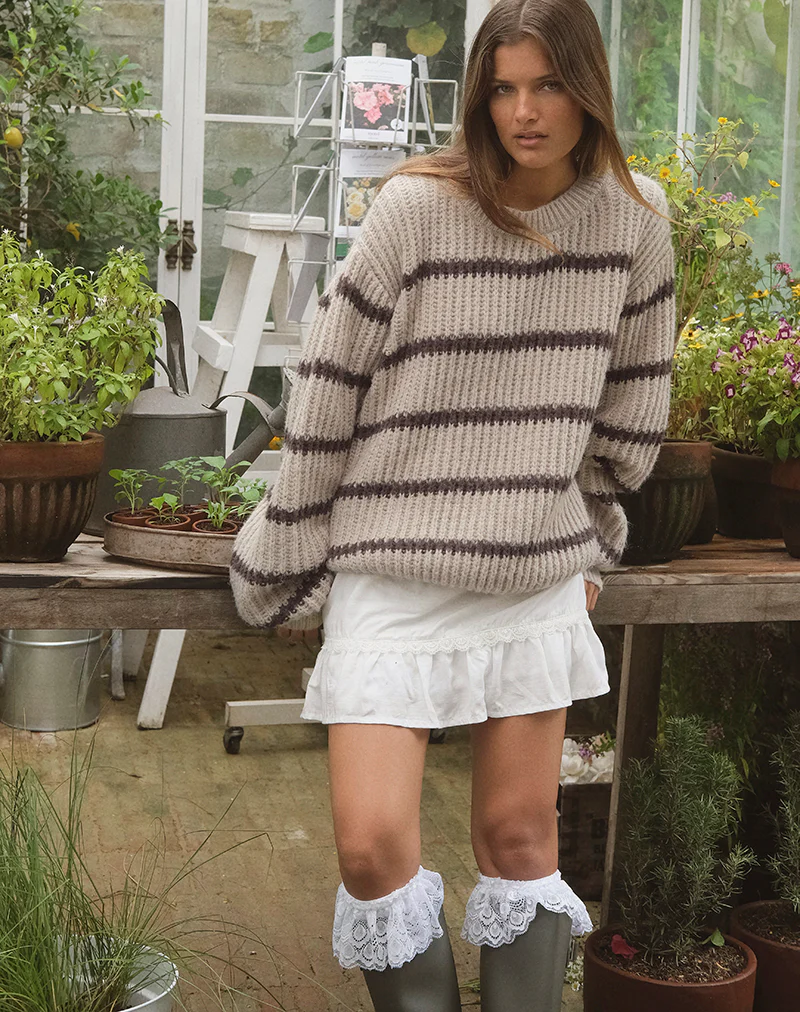 Namirta Jumper in Mono Stripe Oat