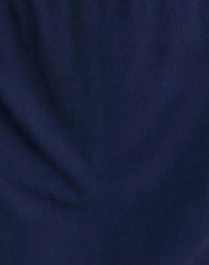 Namya Mini Skort in Cupro Navy - Image 7