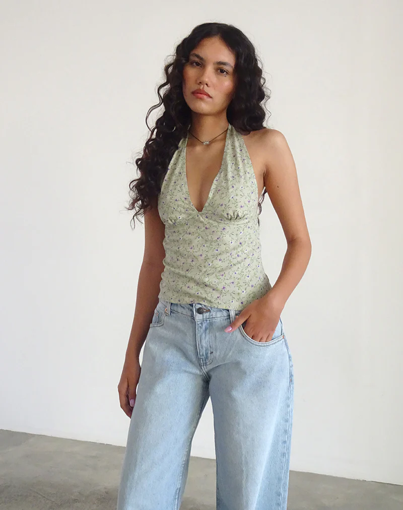 Nandu Halterneck Top in Parma Violet - Image 2