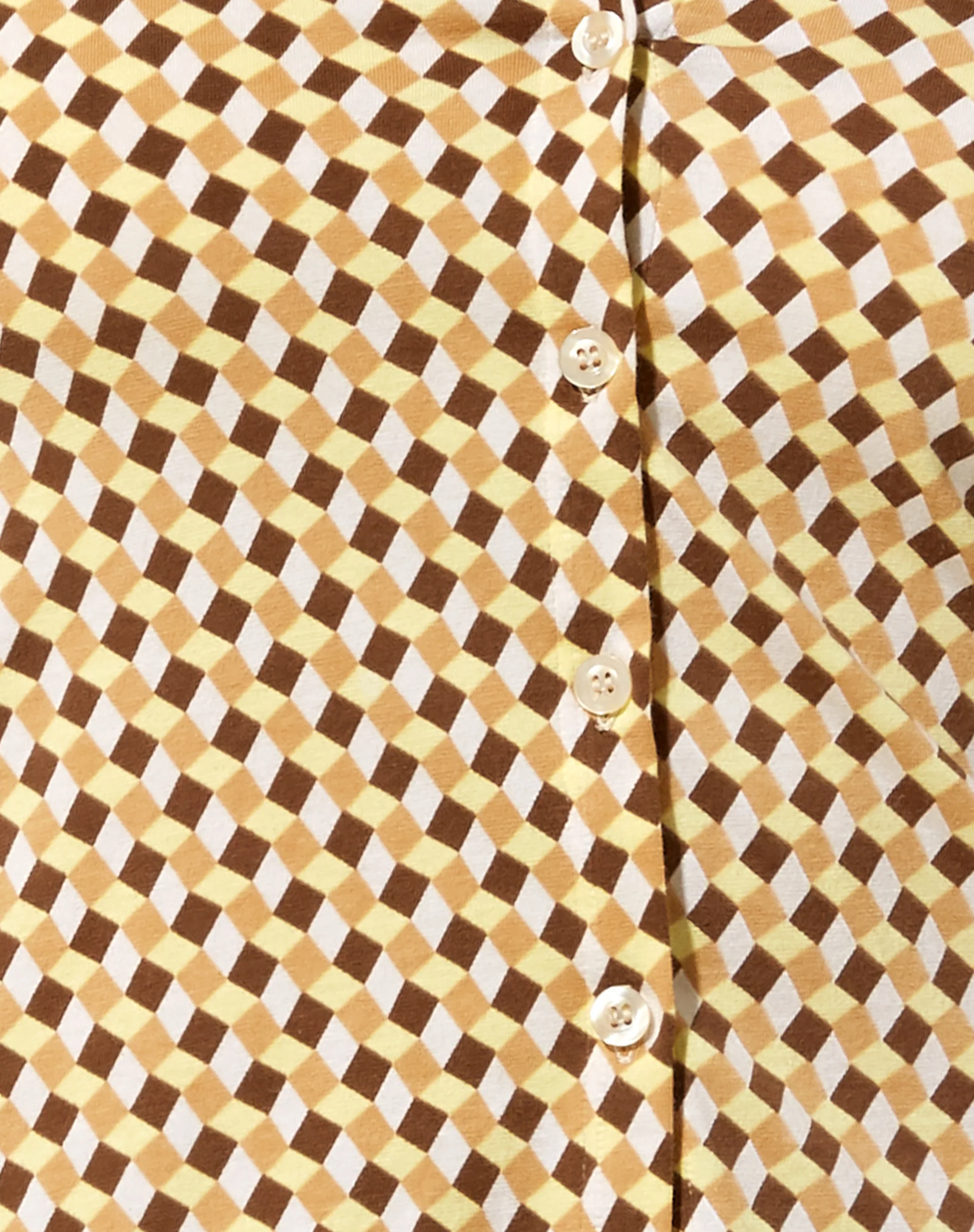 Nanno Shirt in Wavy Checker Yellow - Image 6