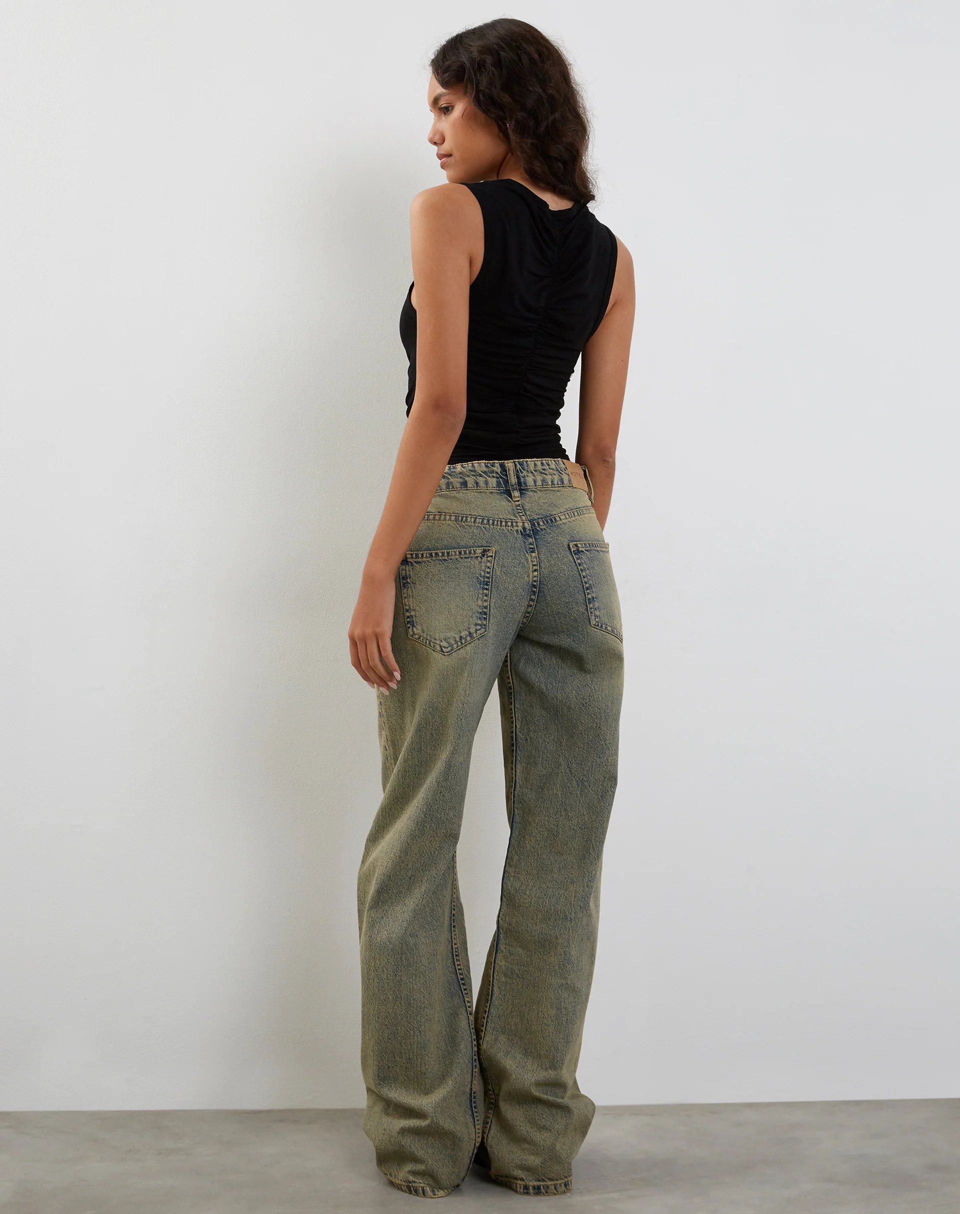 Naoko Ruched Top in Black - Image 4