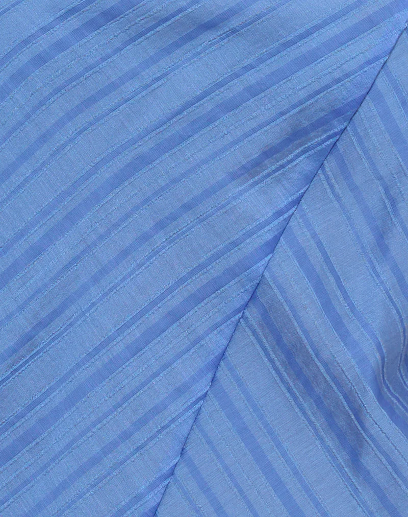 Narella Top in Chiffon Stripe Blue - Image 7