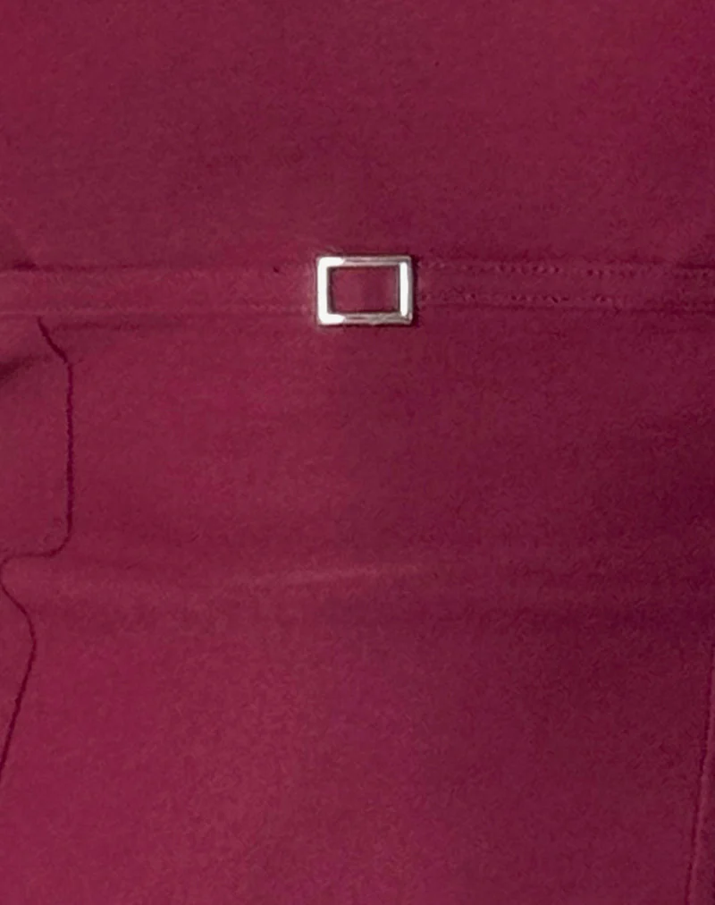 Nasya Halter Top in Tailoring Burgundy - Image 6