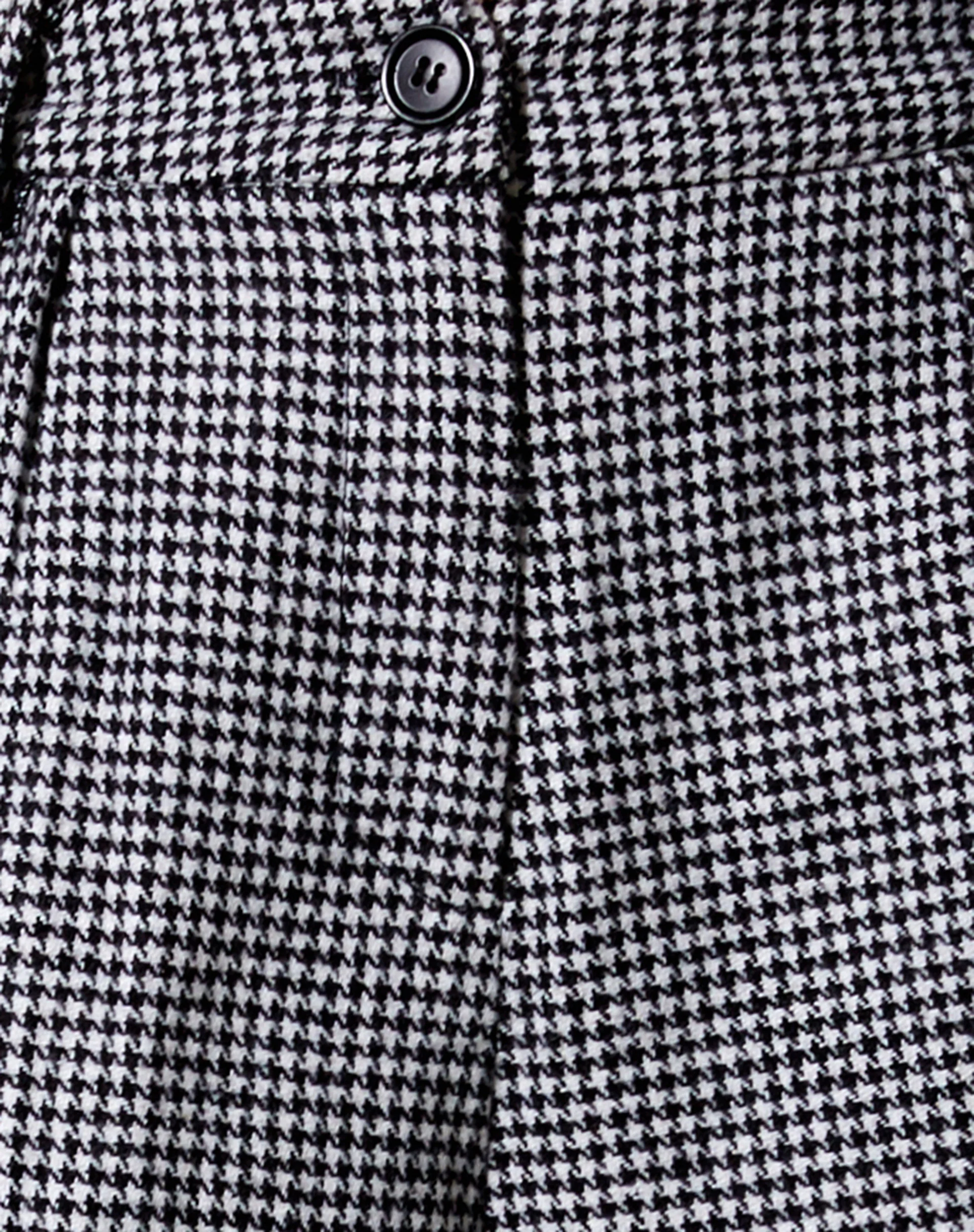 Natania Trouser in Dogtooth Black and White - Image 6