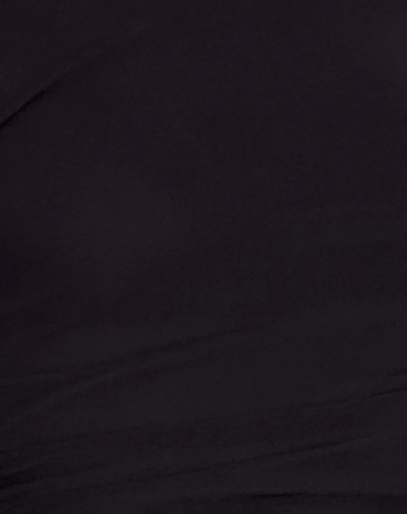 Nauri Long Sleeve Bardot Top in Mesh Black - Image 6