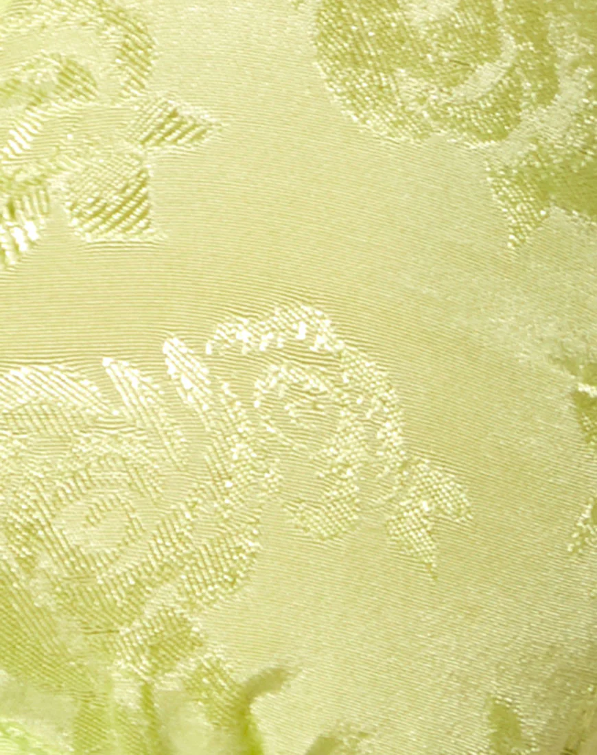 Naya Crop Top in Satin Rose Lime - Image 5