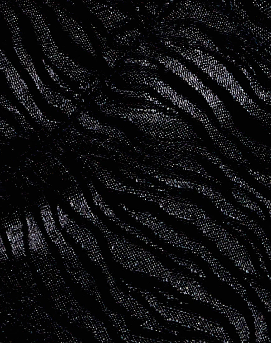 Naya Crop Top in Satin Zebra Black - Image 5