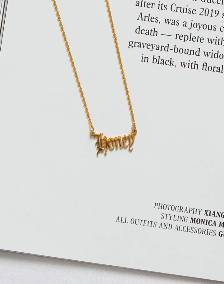 Necklace in “Honey” Gold