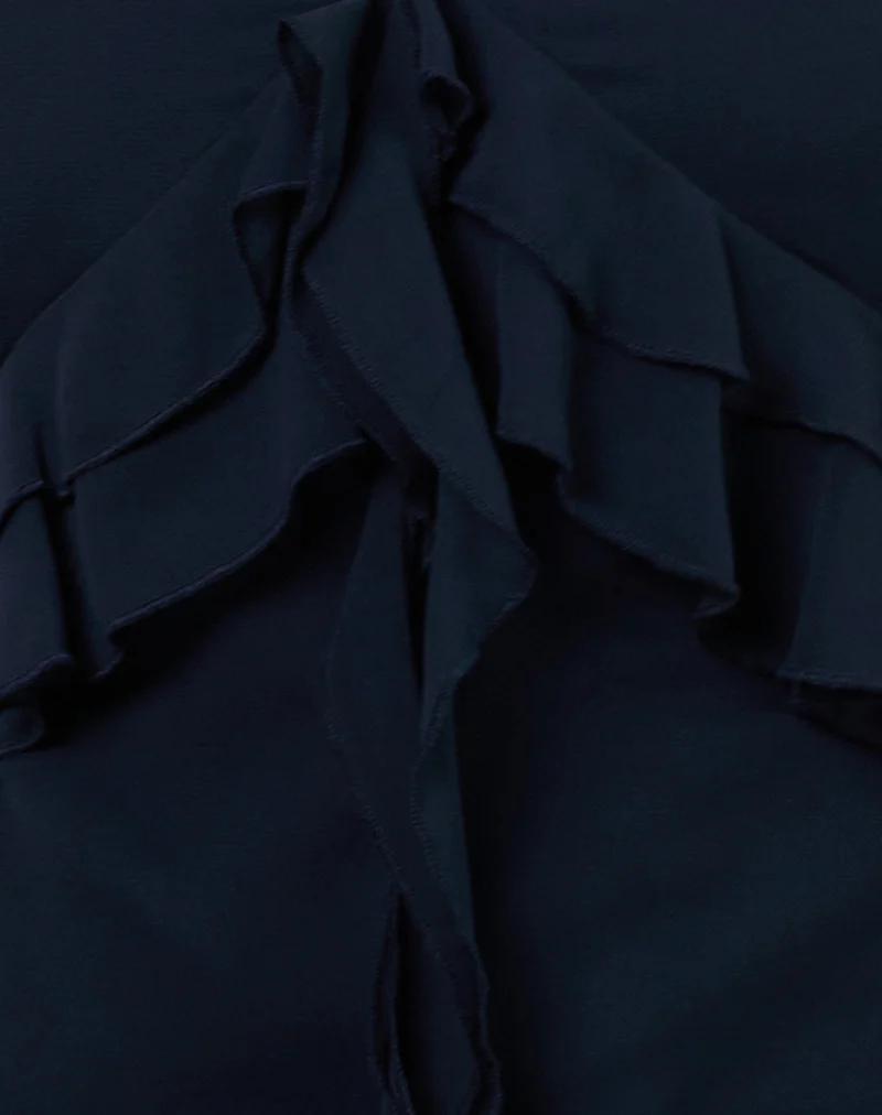Nehla Cami Top in Chiffon Blue Graphite - Image 5
