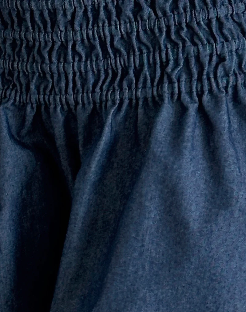 Nelesi Mini Skirt in Denim Chambray Indigo - Image 6