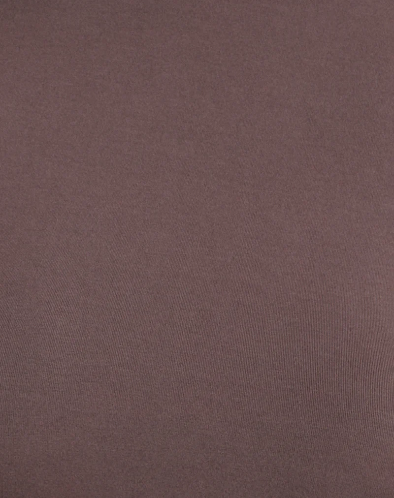 Nell High Neck Long Sleeve Top in Jersey Coffee Quartz - Image 6