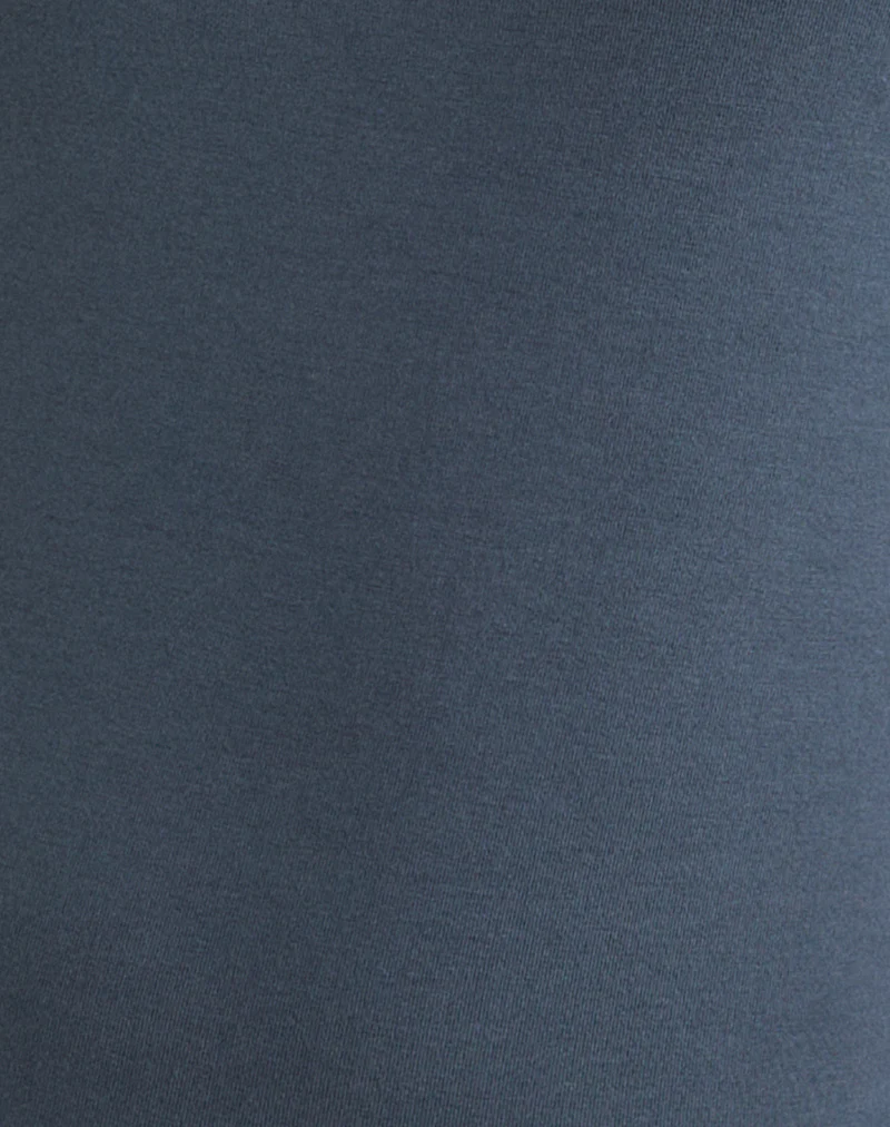 Nell High Neck Long Sleeve Top in Jersey Ocean Storm - Image 6