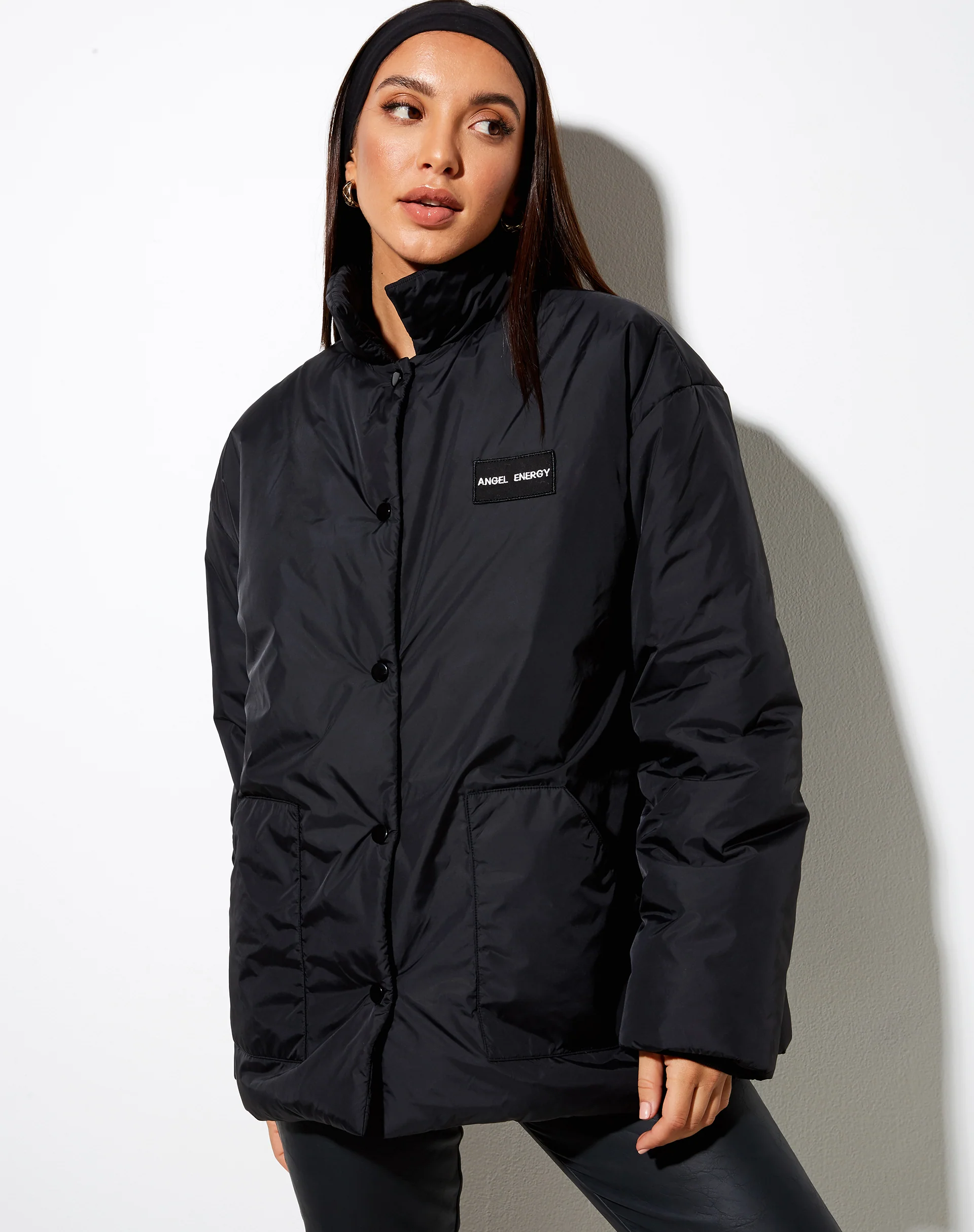 Nemal Jacket in Black 'Angel Energy' Label - Image 3