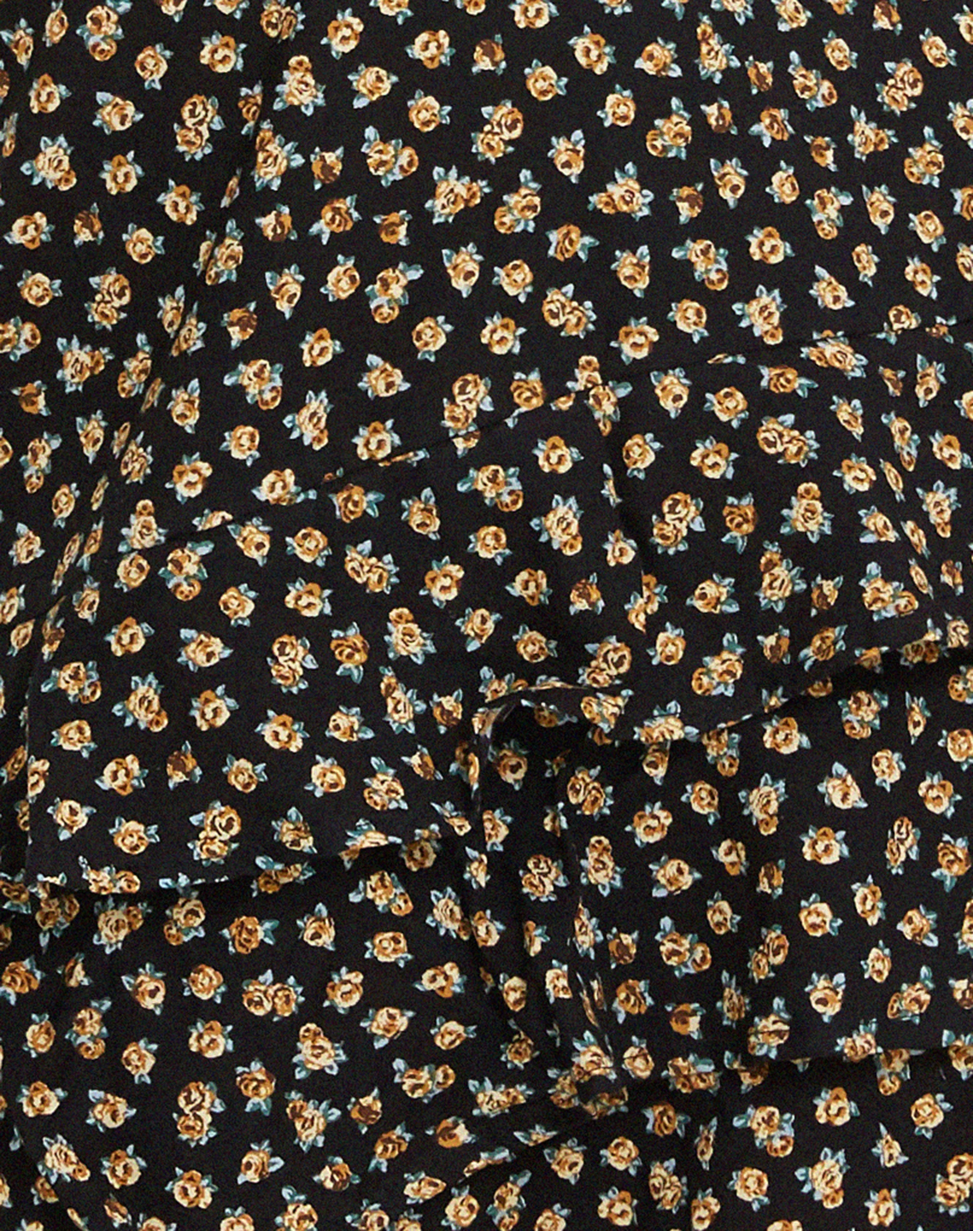 Nenita Mini Dress in Ditsy Floral Bronze - Image 7