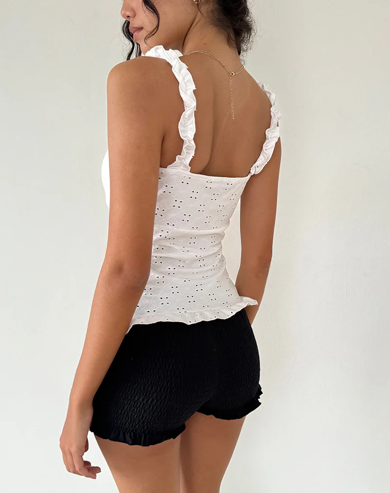 Neroli Corset Top in Broderie White - Image 4