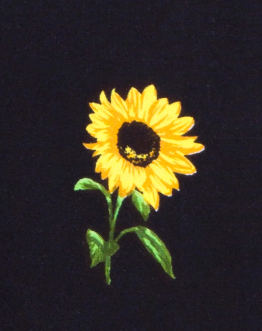 Newlda Crop Top  in Ditsy Sunflower - Image 5