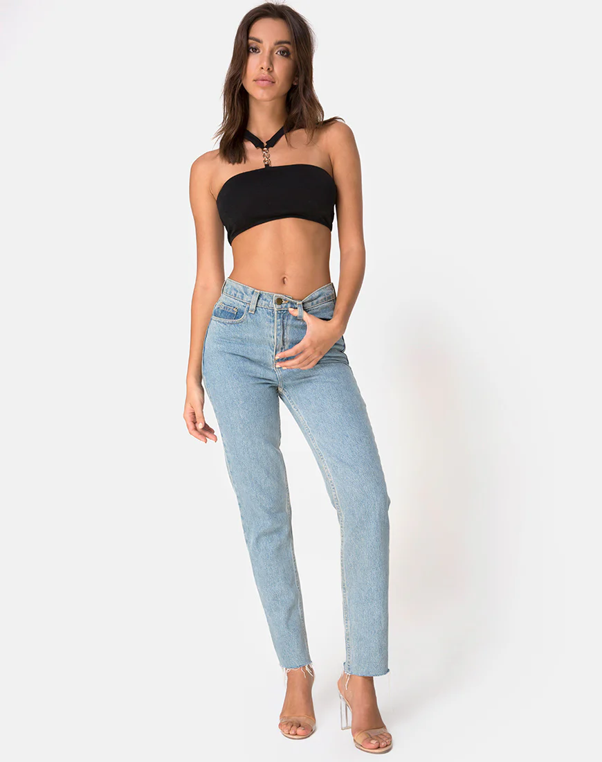 Nia Hardware Top in Black - Image 3