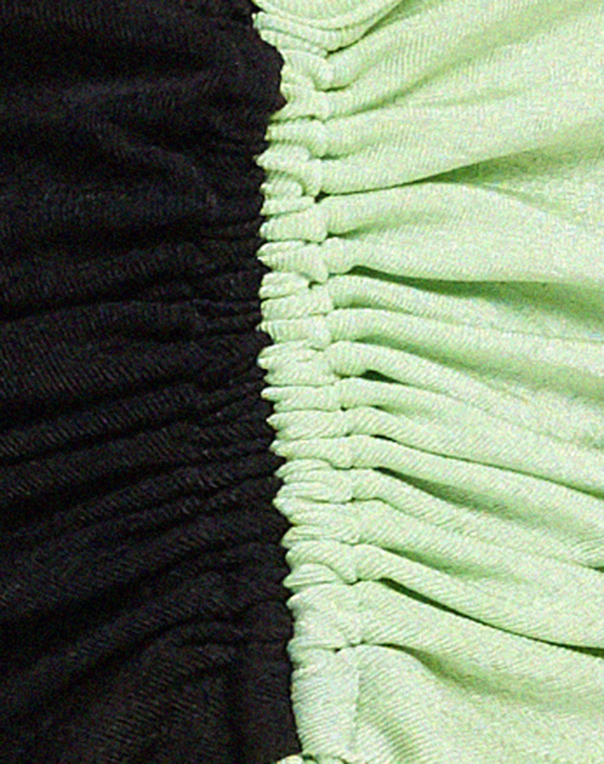 Nida Crop Top in Crepe Black and Lime - Image 5