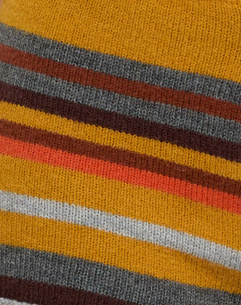 Nikaya Knit Shorts in Multi Stripe Sunset - Image 6