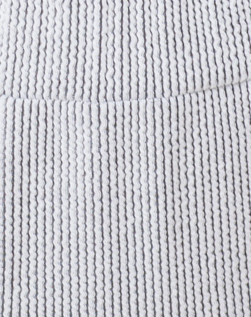 Nima Bikini Bottom in Crinkle Rib White - Image 5