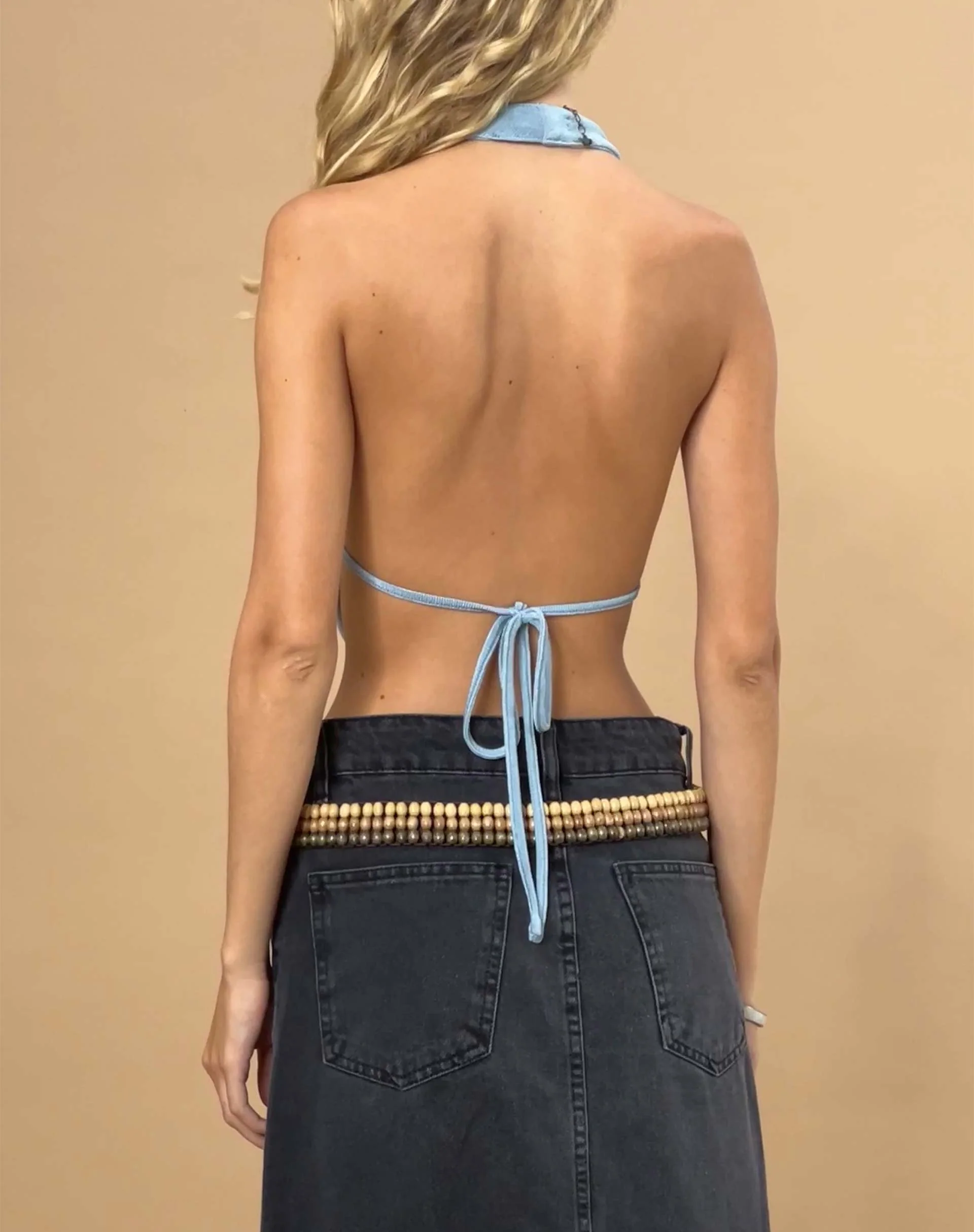 Nindita Crop Top in Light Blue - Image 4