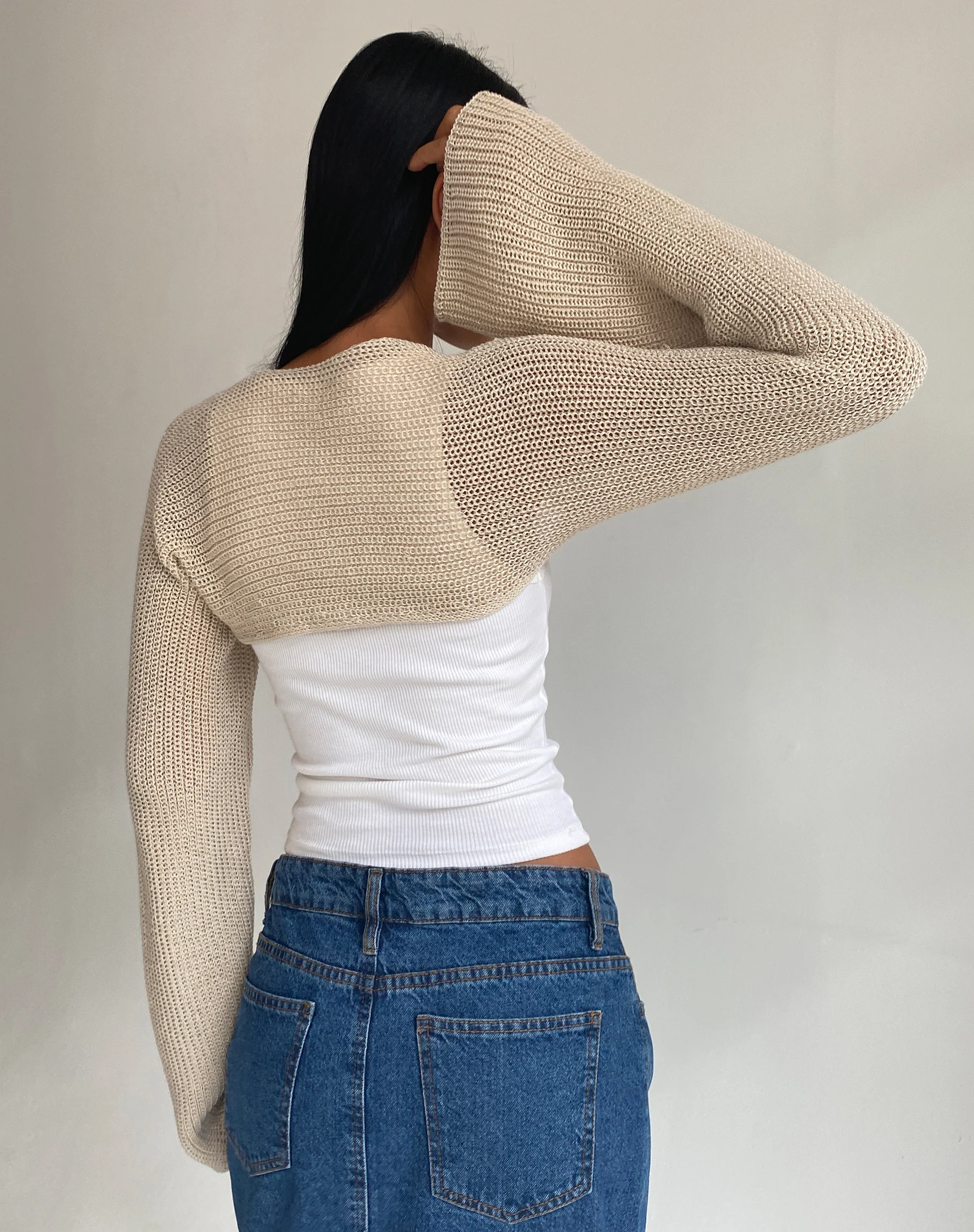 Nobila Shrug Top in Natural - Image 5