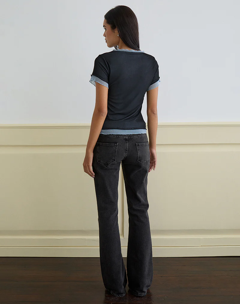 Noburia Top in Black Blue Guilty Pleasure Hot Fix - Image 5