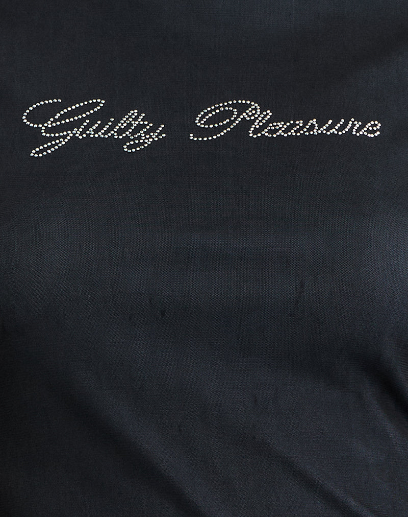 Noburia Top in Black Blue Guilty Pleasure Hot Fix - Image 6