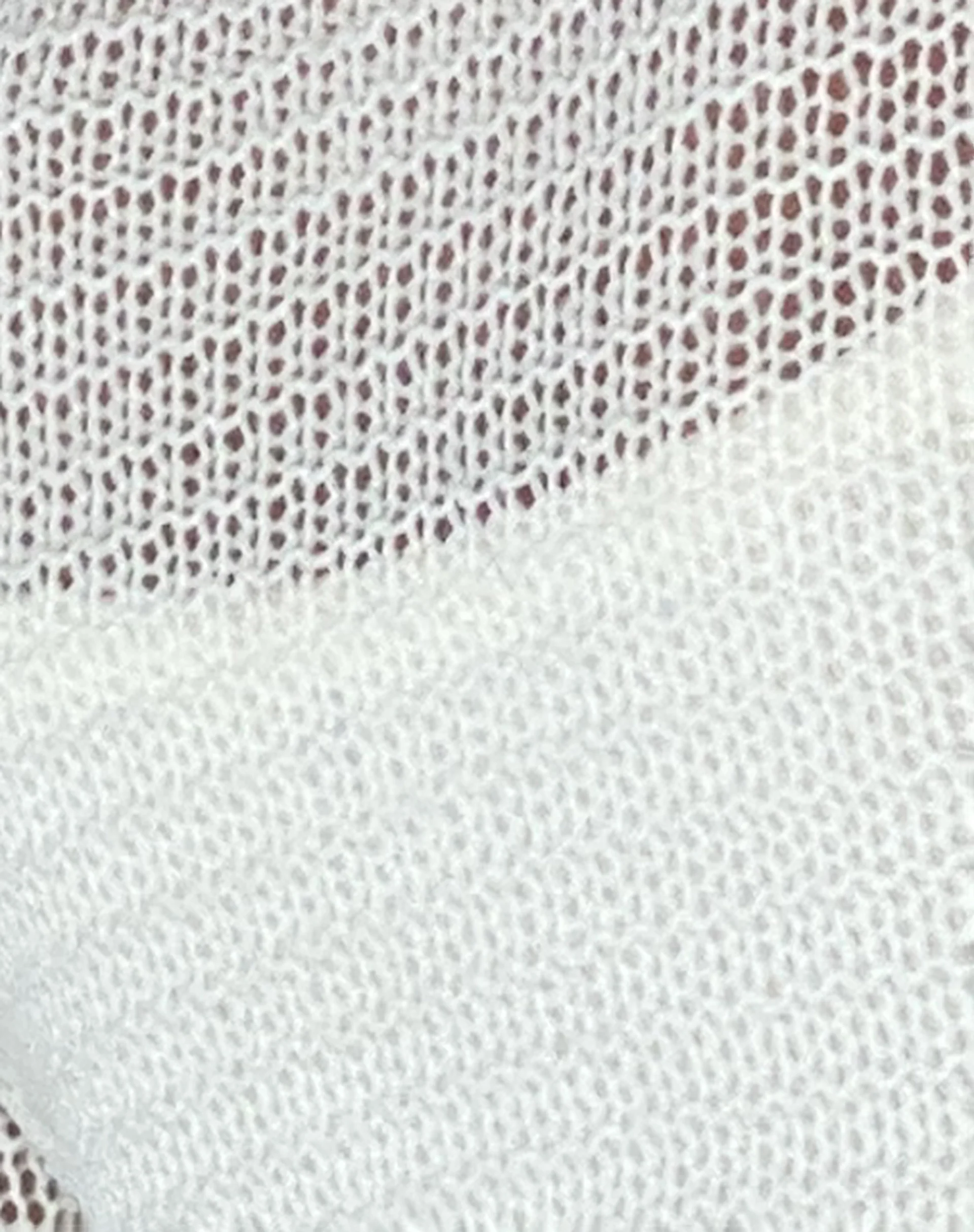 Nocta Long Sleeve Crop Top in Weave Knit Ivory - Image 8