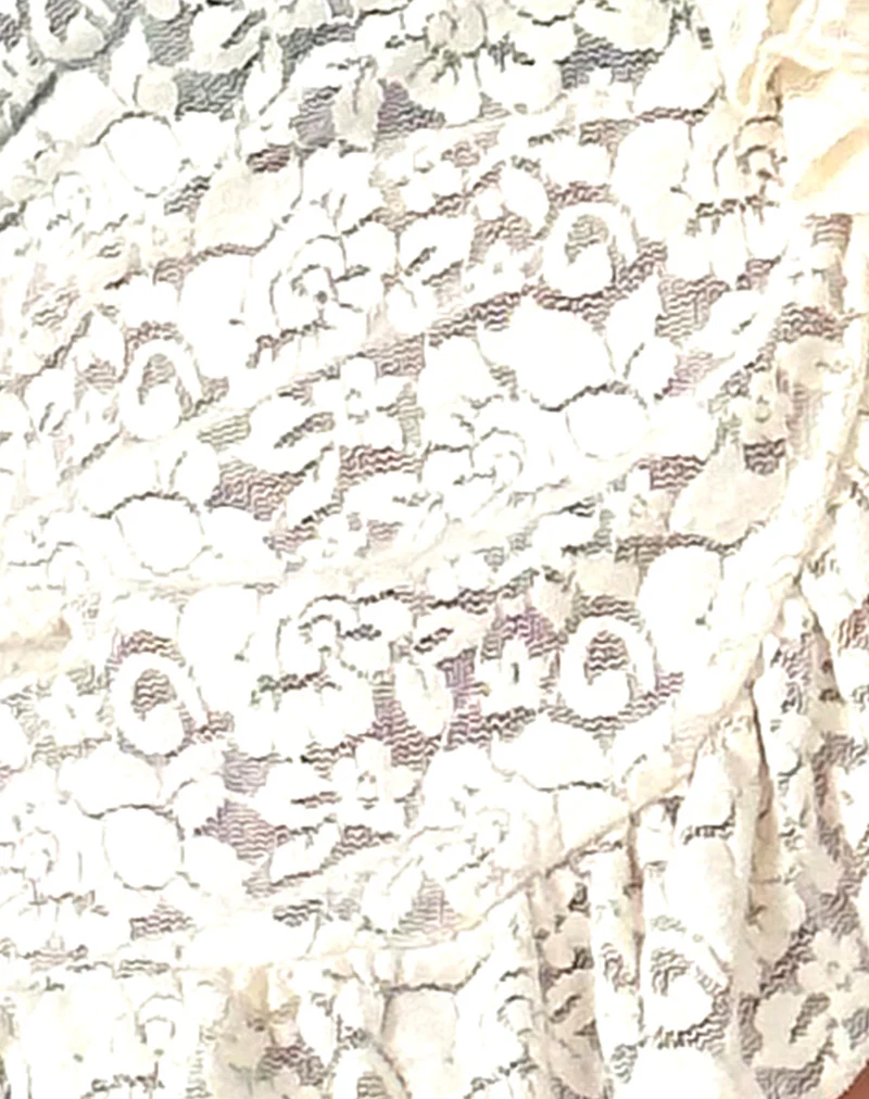 Noemi Cardigan in Rose Lace Ivory - Image 6