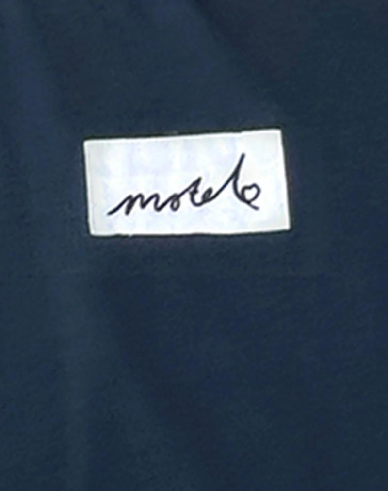 Nola Totebag in Navy with Motel Love Embroidery - Image 5