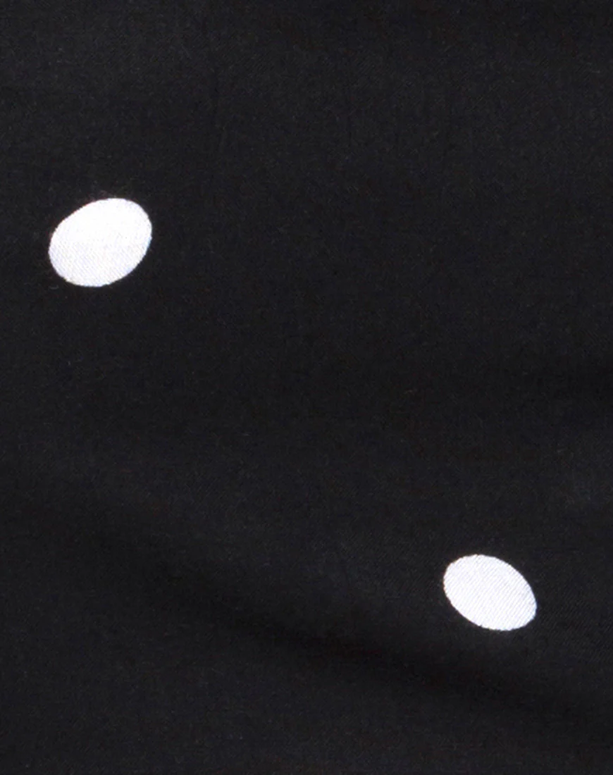 Nolia Tube Top in Black and White Polkadot - Image 5