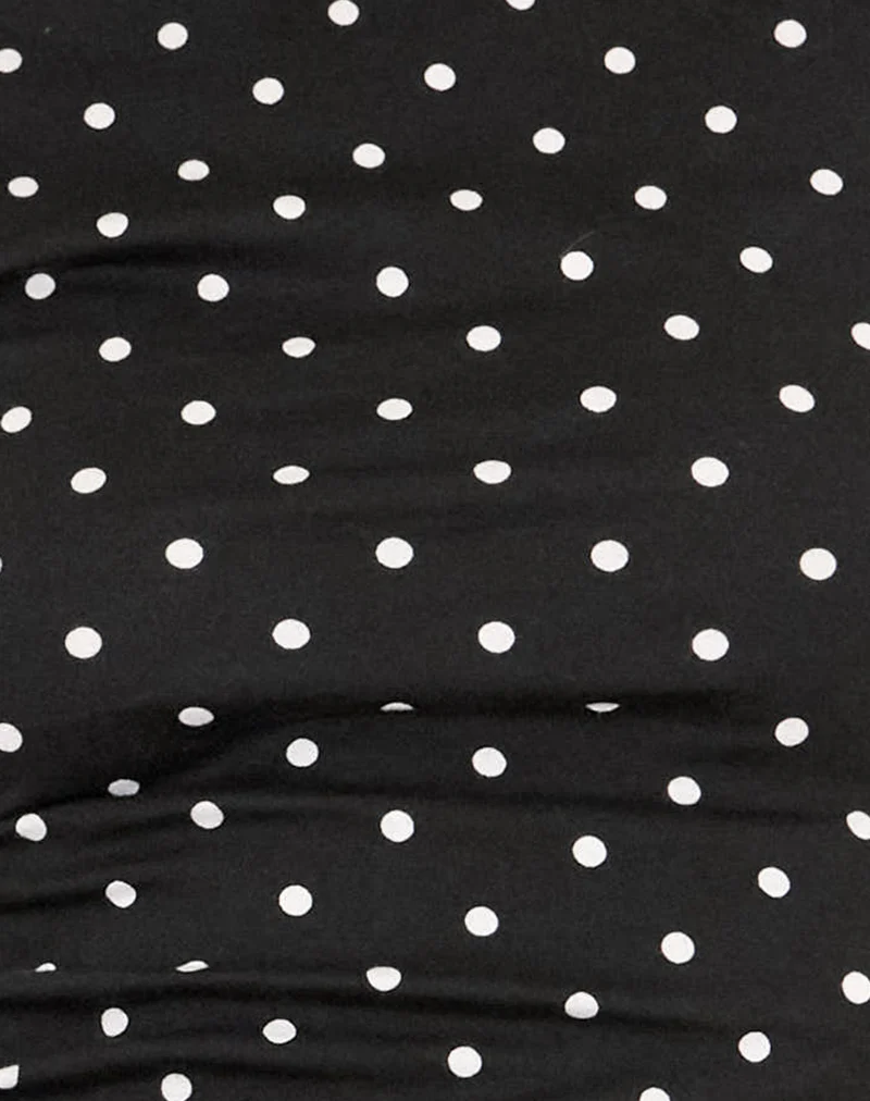 Nova Top in Black Polka Jersey - Image 8