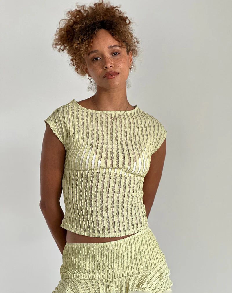 Nova Top in Crinkle Sage - Image 2