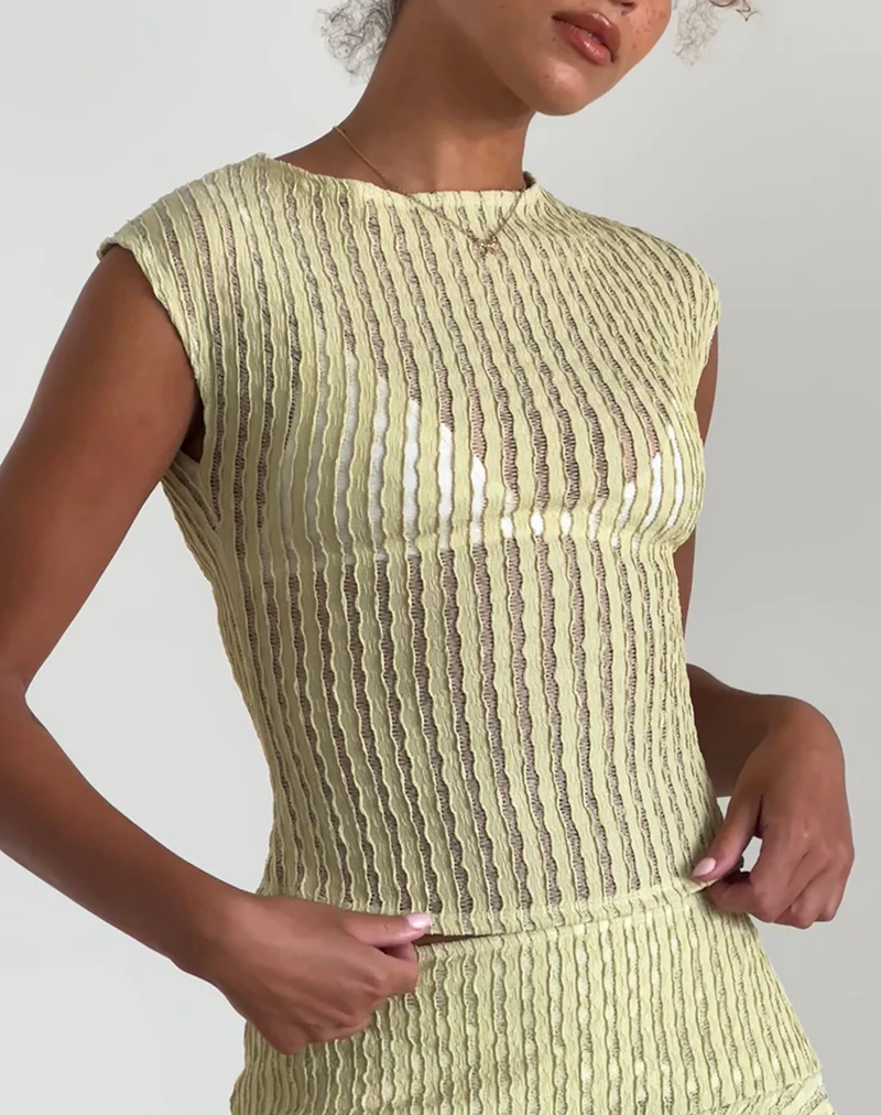 Nova Top in Crinkle Sage - Image 4