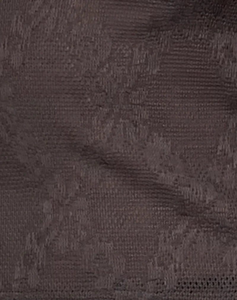 Nova Top in Jacquard Knit Brown - Image 6