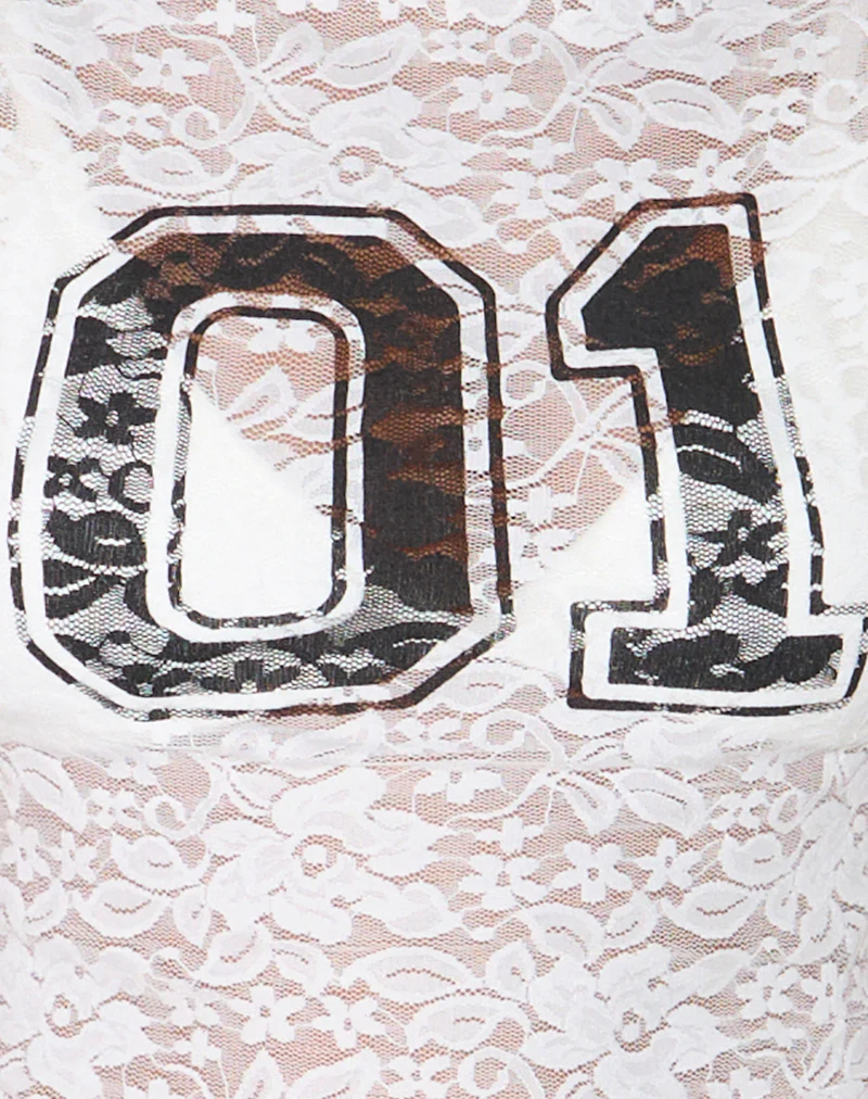 Nova Top in Ivory Lace with 01 Big Print - Image 7