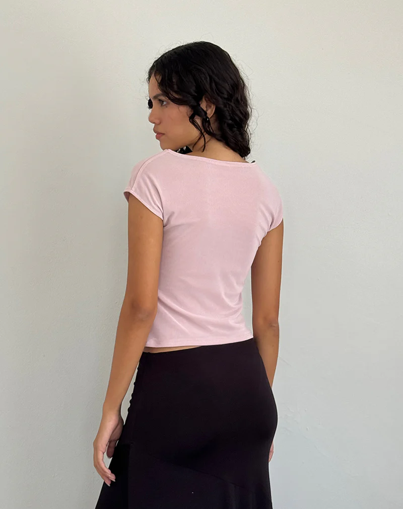 Nova Top In Mesh Pink - Image 4