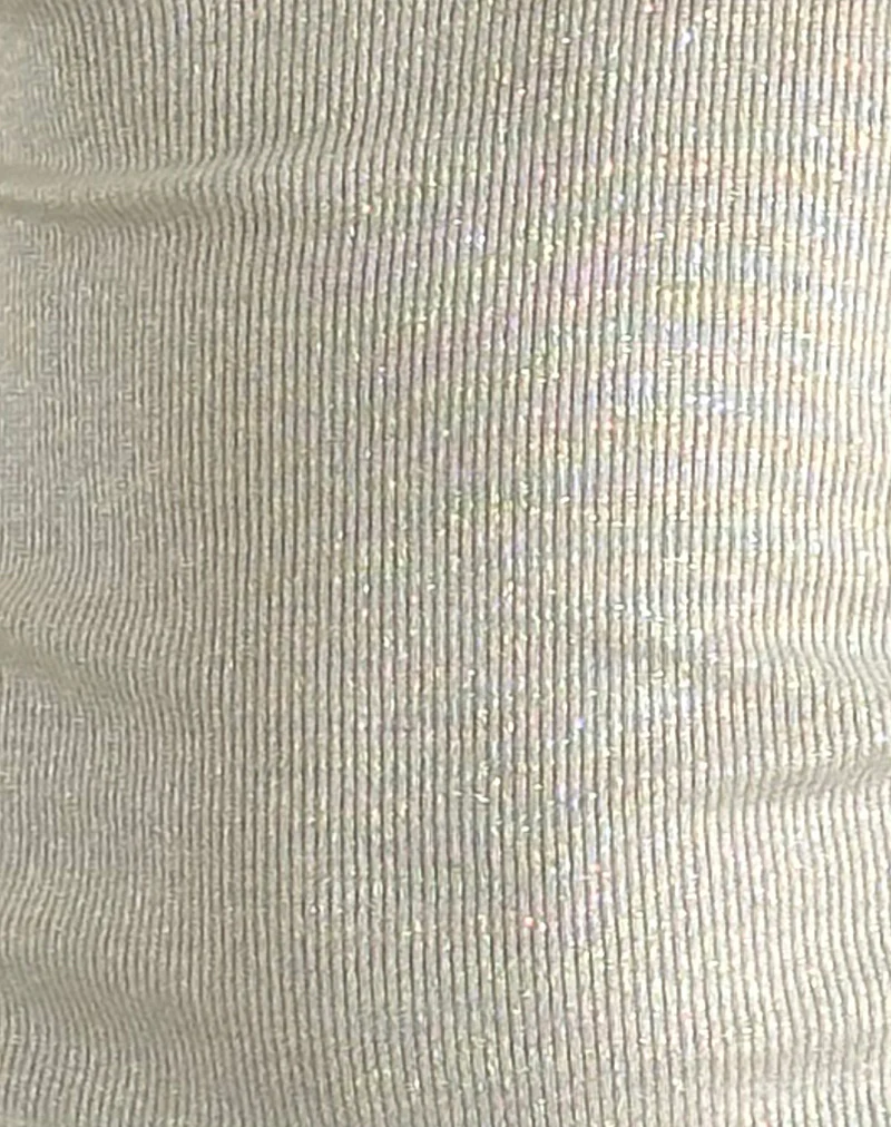 Nova Top in Shimmer Rib Ivory - Image 6