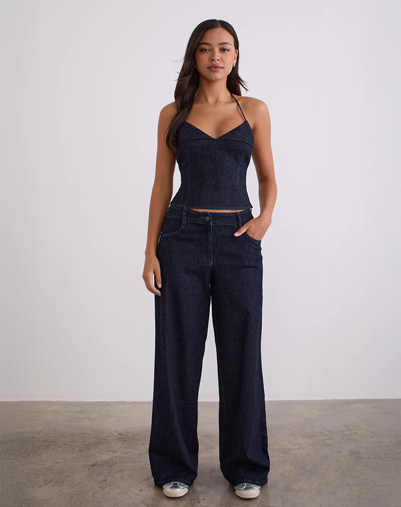 Nuvia Trousers in Chambray Indigo - Image 4