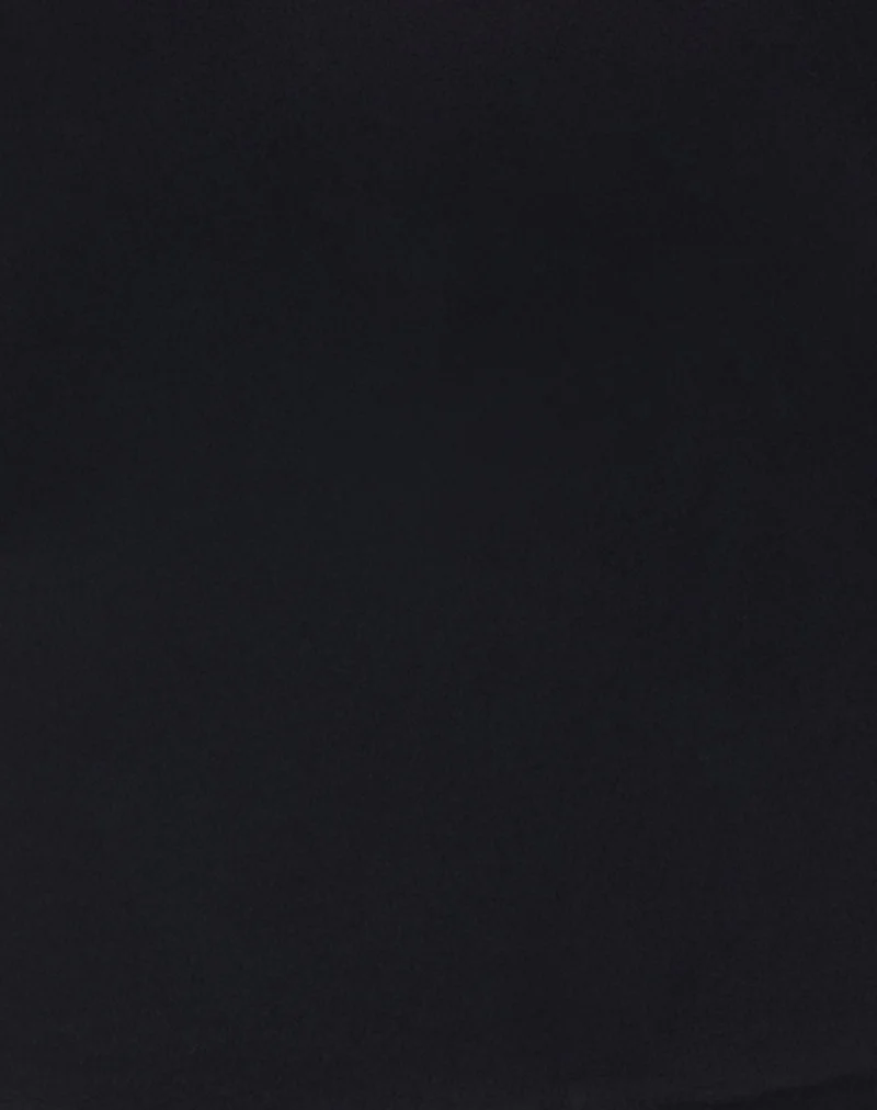 Nyla Long Sleeve Slash Cut Out Top in Black - Image 6