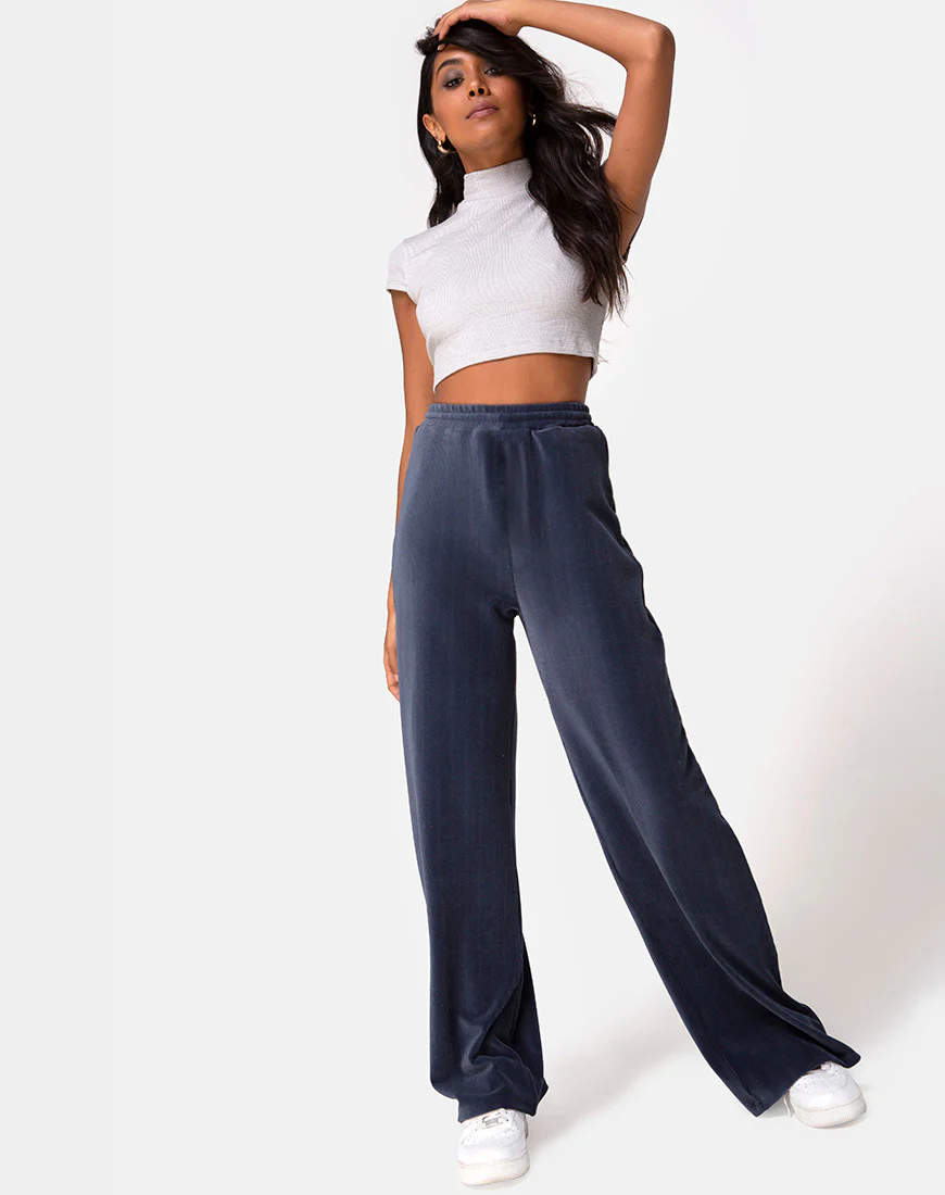Obeli Trouser in Rib Charcoal - Image 4