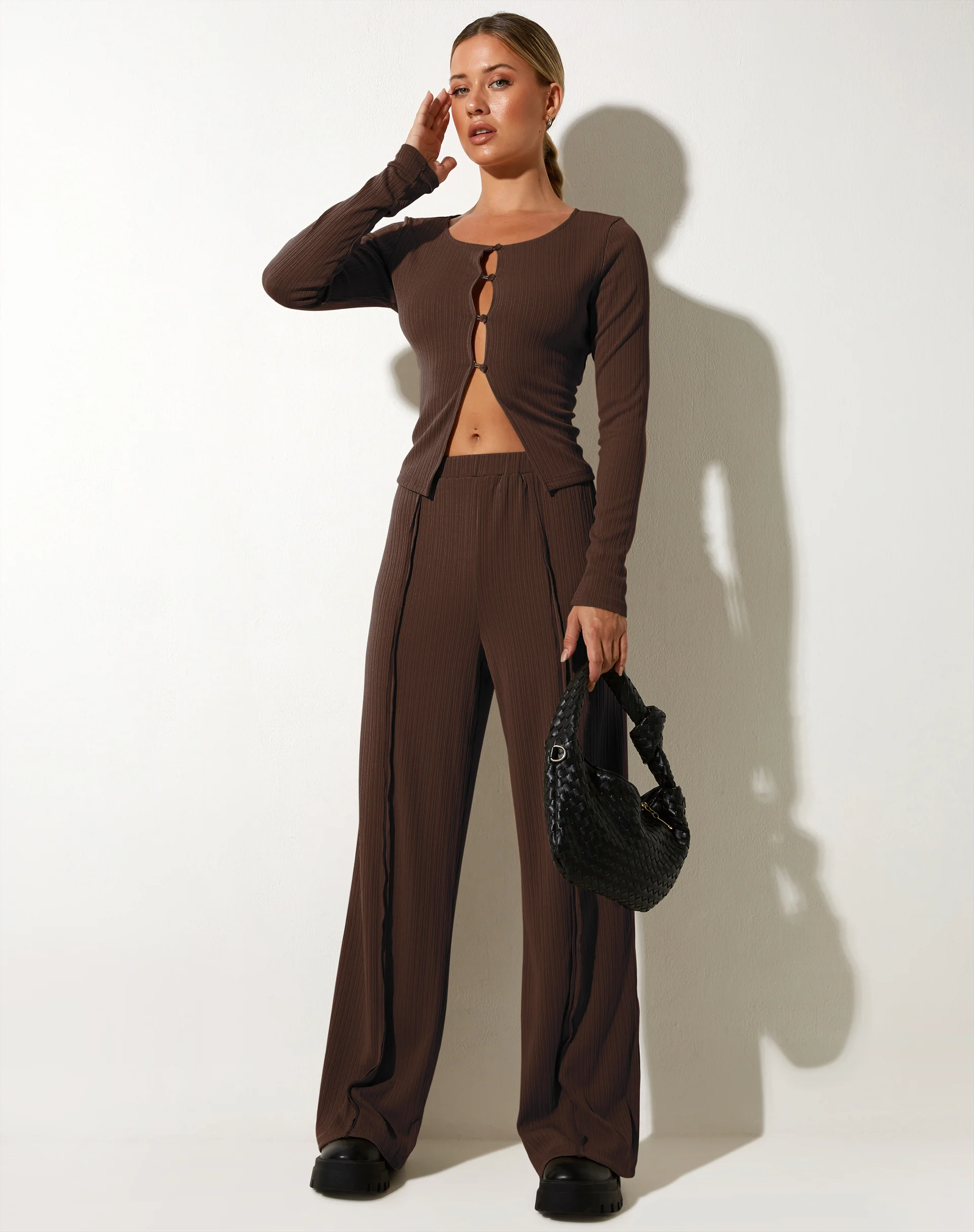 Odara Long Sleeve Top in Bitter Chocolate - Image 5