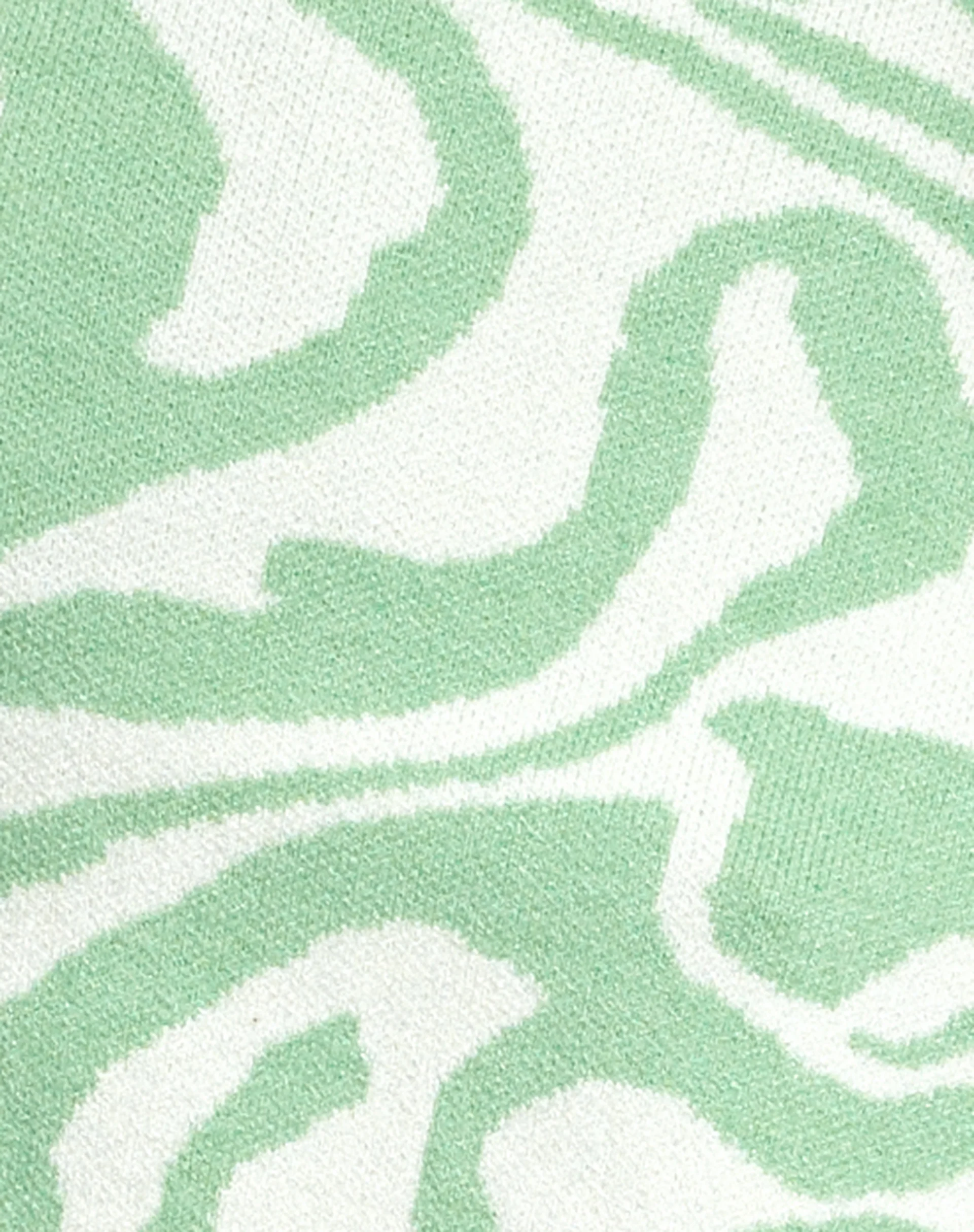 Odina Cardi in Knit Jagged Swirl Peppermint and Cream - Image 9